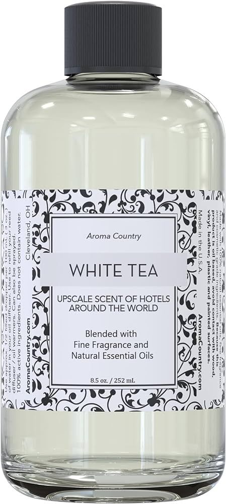 AROMA COUNTRY White Tea Luxury Essential Oils for Diffuser Oil Refill & Air Freshener Room Spray ... | Amazon (US)