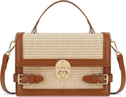 KKXIU Straw Purses for Women – Summer Beach Shoulder Purse & Clutch Handbag, Woven Crossbody Ba... | Amazon (US)