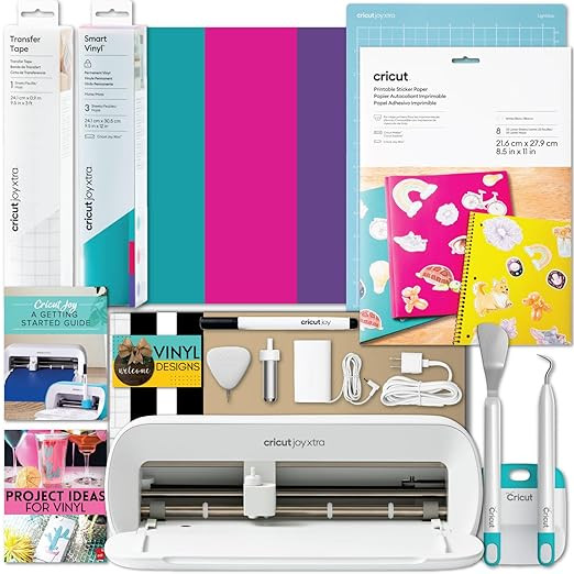 Cricut Joy Xtra Machine with Printable Sticker Paper and Vinyl Sampler Bundle - Beginner Sticker ... | Amazon (US)