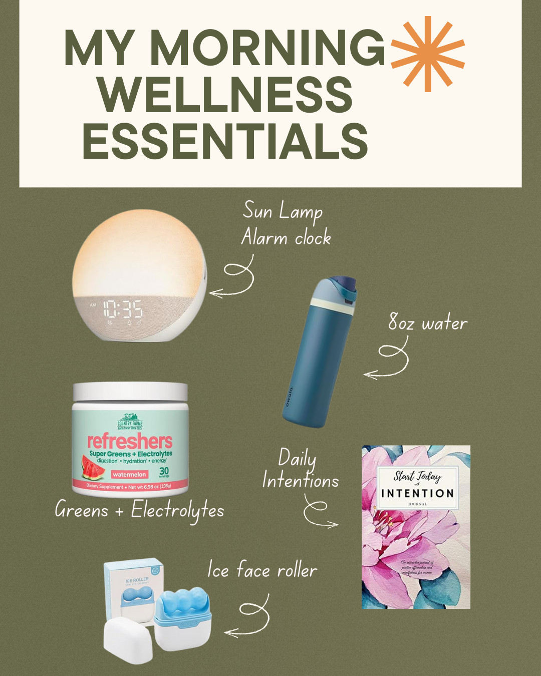 Starting my day with these items sets me up to have a successful and productive day while feeling amazing! #wellness #morningroutine  

 #LTKfitnessgoals #LTKmorningroutine #LTKselfcare