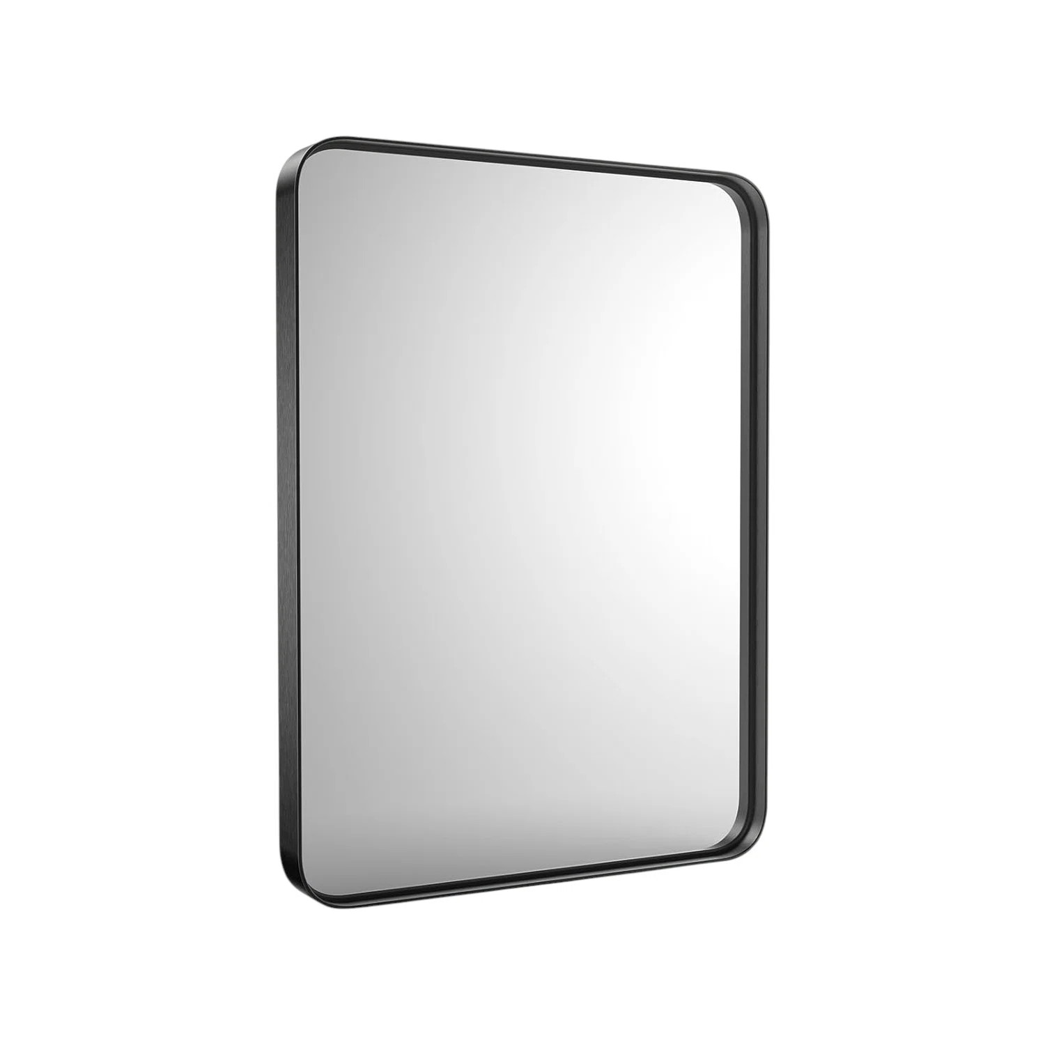 35" Black Metal Floating Framed Bathroom Vanity Mirror | Wayfair North America