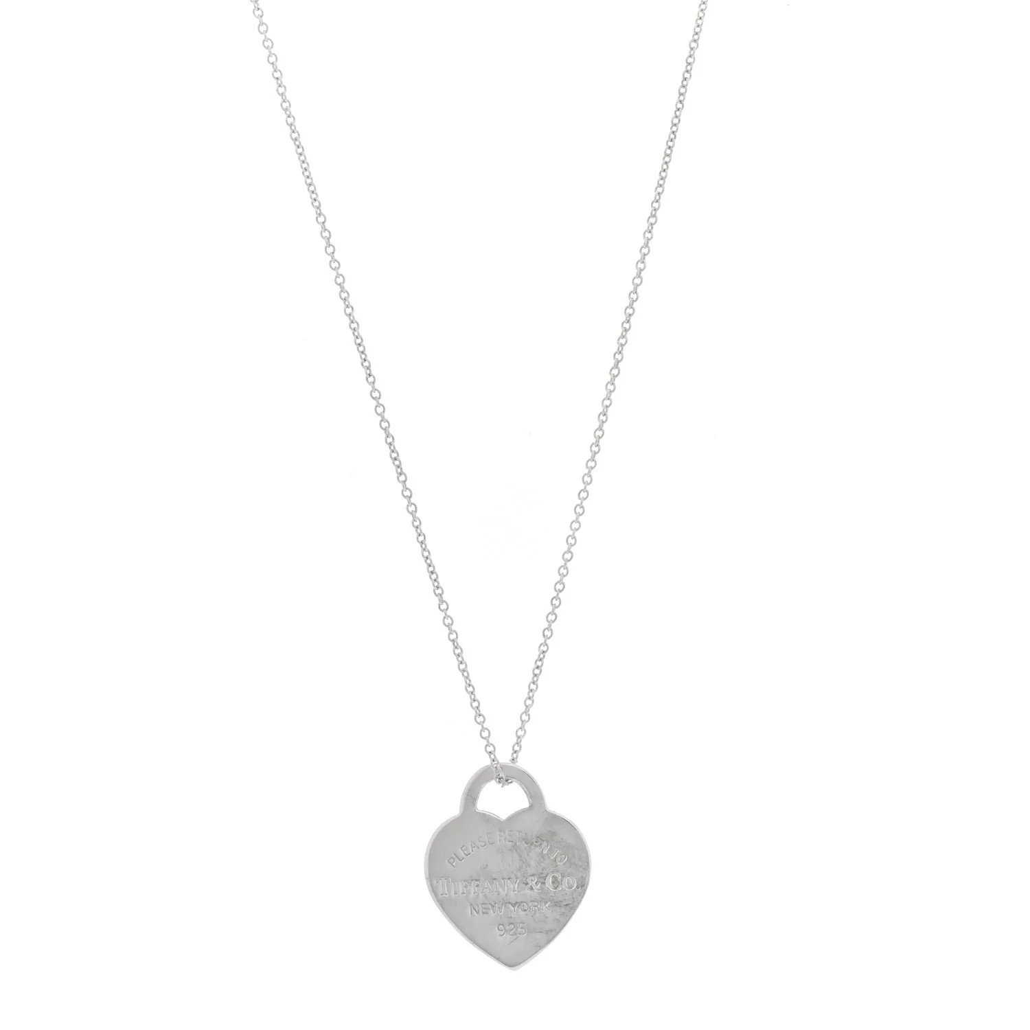 Sterling Silver Small Return To Tiffany Heart Pendant Necklace | FASHIONPHILE (US)