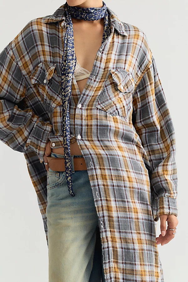Llea Blue Two Pocket Maxi Top | Free People (Global - UK&FR Excluded)