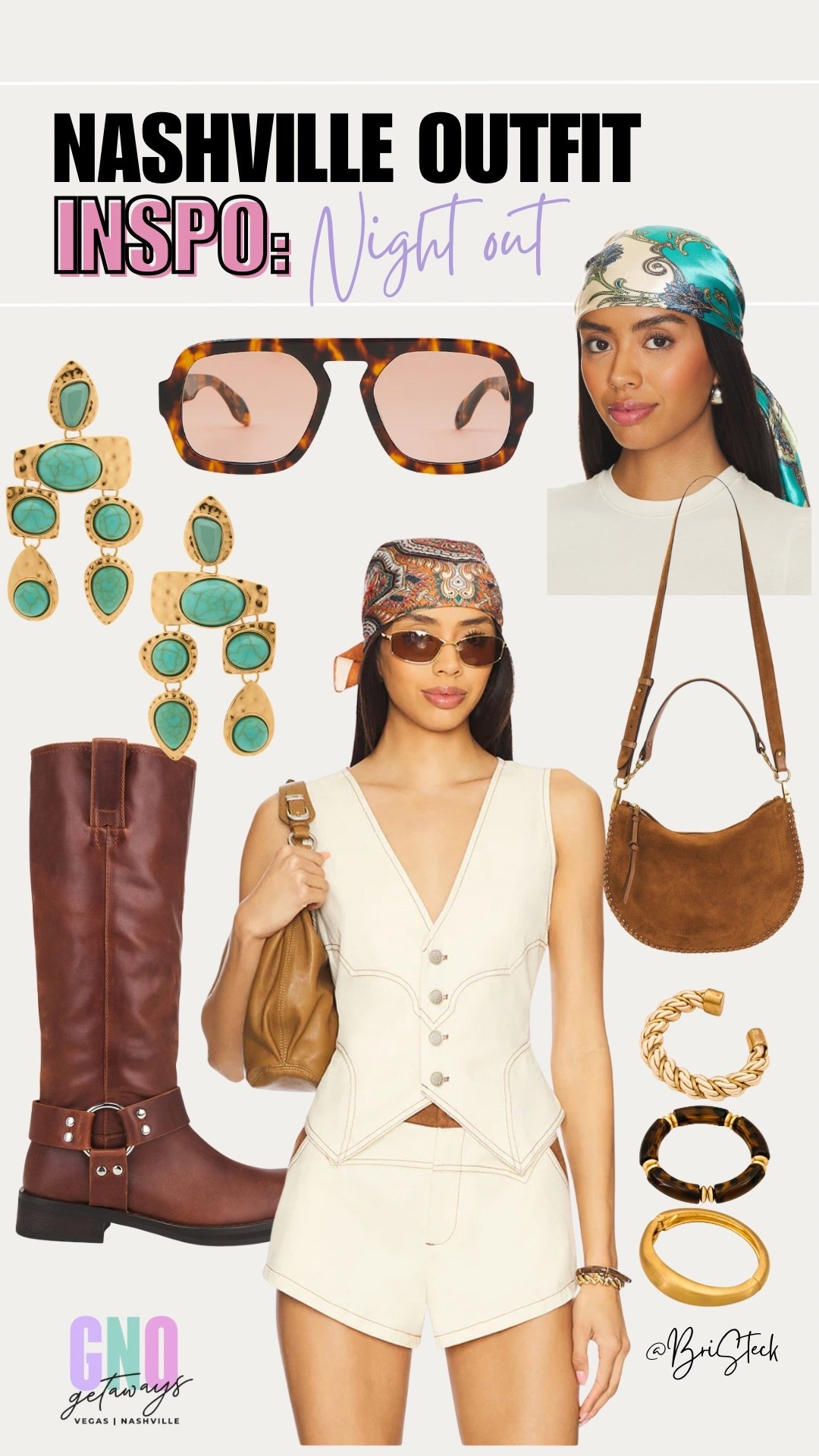 Nashville vibes incoming! I am obsessed with these white two piece set, especially paired with moto boots. Instead of a hat, why not a head scarf? They are having such a moment right now and really give that *cool* vibe. 

#revolve #nashville #girlstrip #nightout #motoboots #travel #matchingset #bachelorette #bacheloretteparty #western #headscarf #sunnies

#LTKTravel #LTKShoeCrush #LTKStyleTip