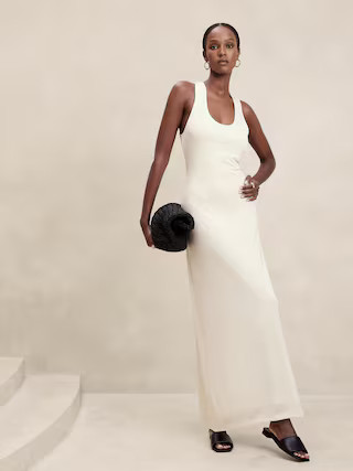 Knit Cross-Back Maxi Dress | Banana Republic Factory