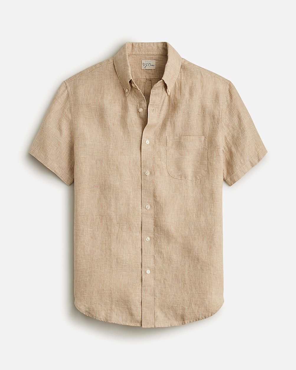 Short-sleeve linen shirt in print | J.Crew US