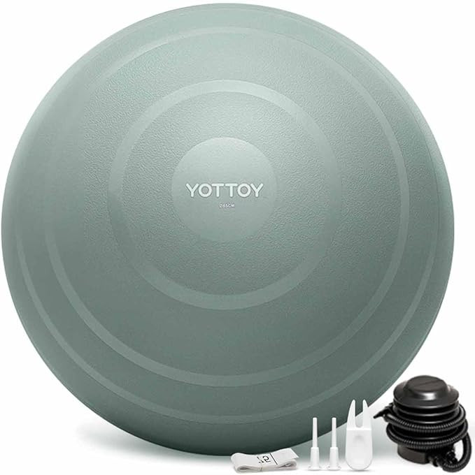 YOTTOY Anti-Burst Exercise Ball for Working Out, Yoga & Pregnancy, Extra Thick Workout Ball for P... | Amazon (US)