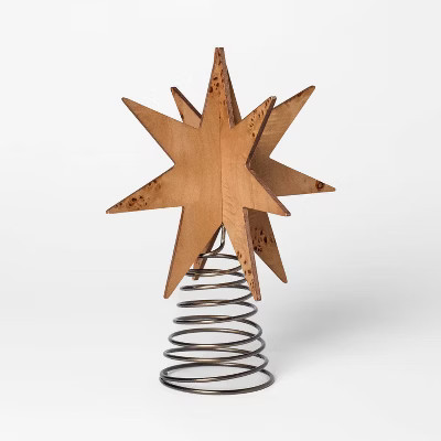 Burl Wood Star Tree Christmas Topper - Threshold™ designed with Studio McGee | Target