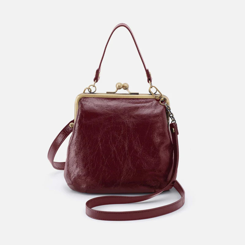 Alba Crossbody in Polished Leather - Saddleberry | HOBO Bags