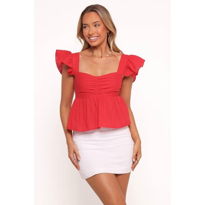 Lyric Ruffle Top - Red L | Target