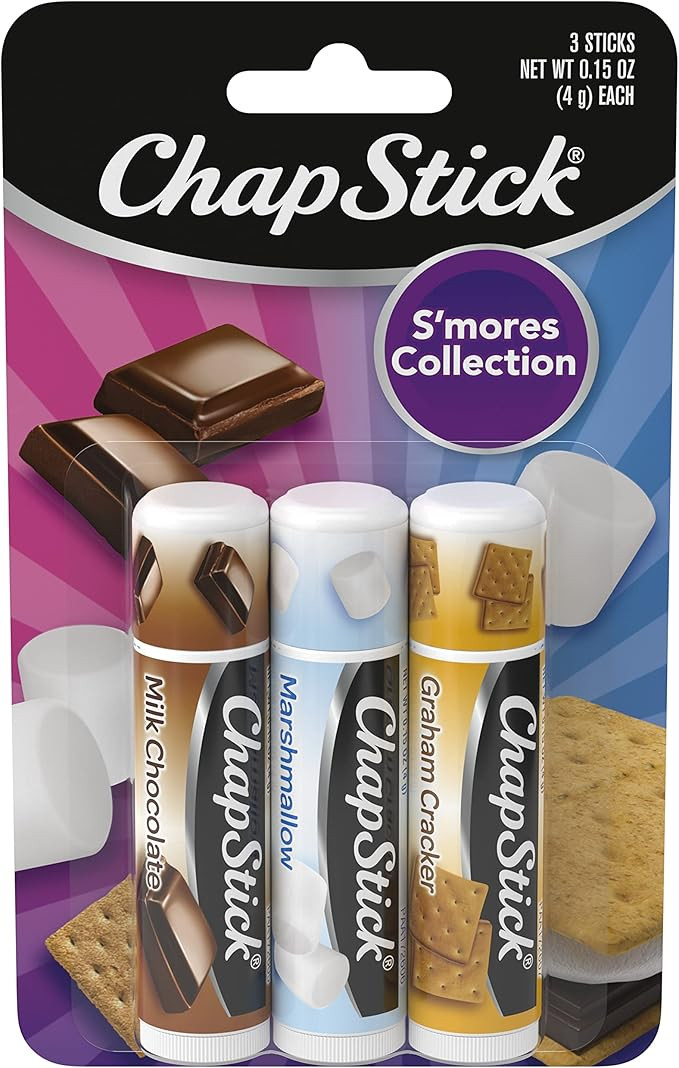 ChapStick S'more Collection Variety Pack Lip Balm Tube, Lip Care, 0.15 Ounce (Pack of 3) | Amazon (US)