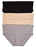 Motherhood Maternity Women's 3 Pack Maternity Panties – Foldover and Bikini Style Underwear for Pregnancy | Amazon (US)