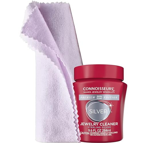 CONNOISSEURS - Premium Edition Silver Jewelry Cleaning Kit - Silver Jewelry Cleaner Solution and Silver Jewelry Polishing Cloth - Remove Tarnish and Restore Shine | Amazon (US)