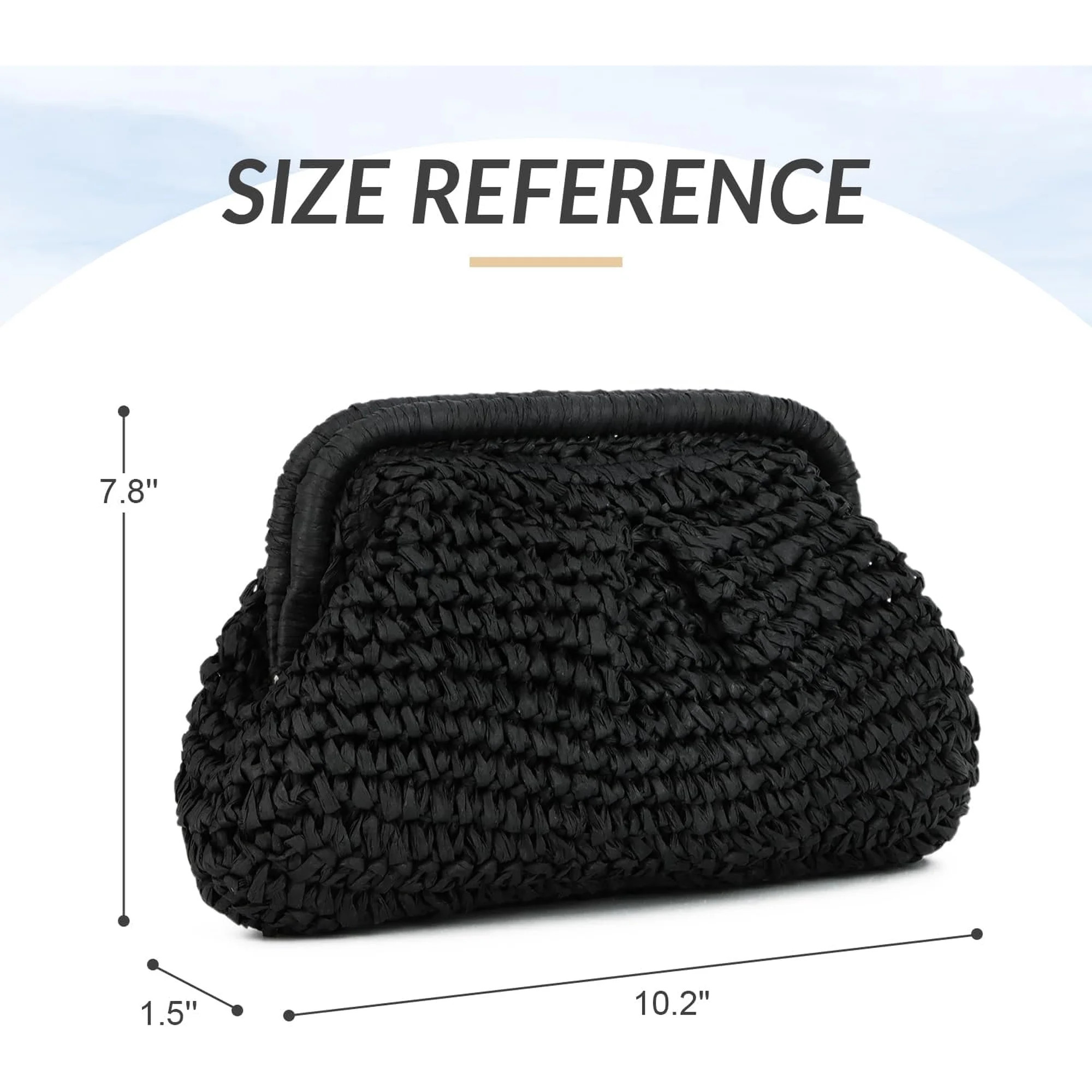 Zhengup Straw Clutch Purses for Women Small Woven Dumpling Bag Summer Beach Clutch Wicker Crossbo... | Walmart (US)