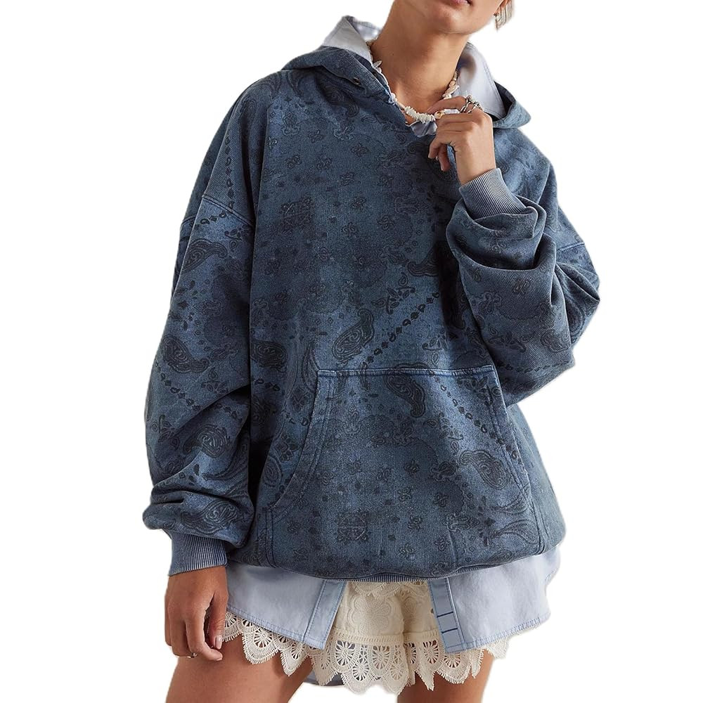 Yuemengxuan Womens Graphic Hoodies Y2K Floral Oversized Sweatshirt Aesthetic Preppy Vintage Cute ... | Amazon (US)