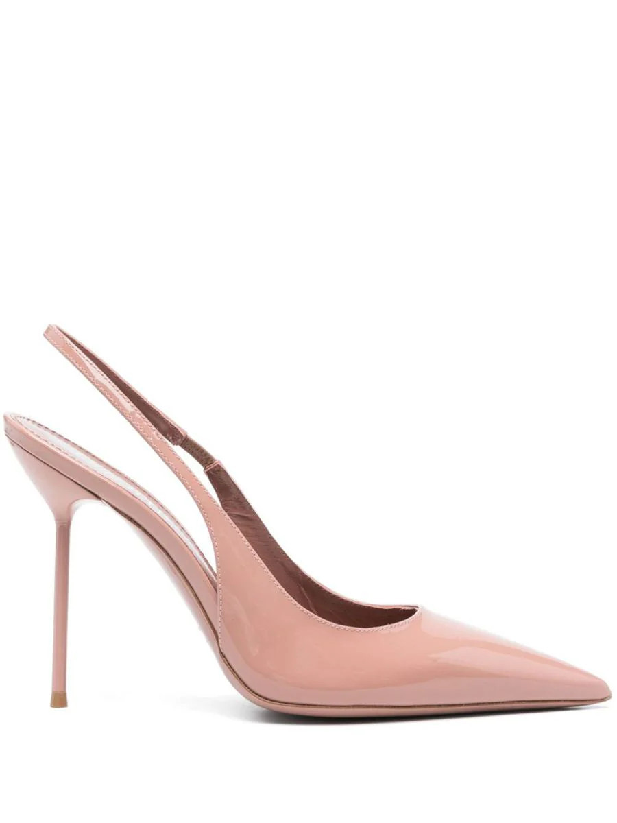 Paris Texas Shiny Leather Slingback In Pink | Baltini