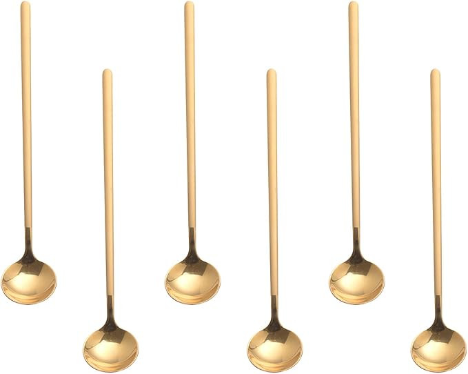 6.7 Inches Coffee Spoons, 18/8 Stainless Steel Espresso Spoons, 6 PCS Vogue Mini Tea Spoons, Capp... | Amazon (US)
