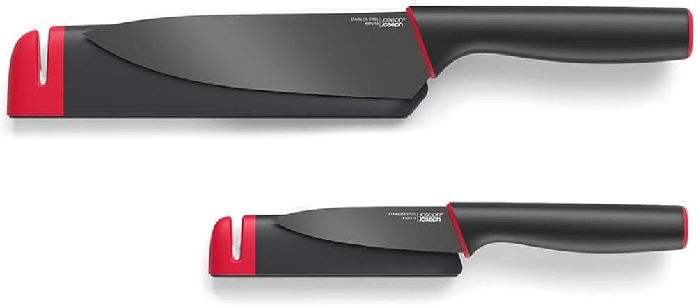 Joseph Joseph Slice & Sharpen 6" Chef's Knive and 3.5" Paring Knife with Sharpening Protective Sh... | Amazon (US)