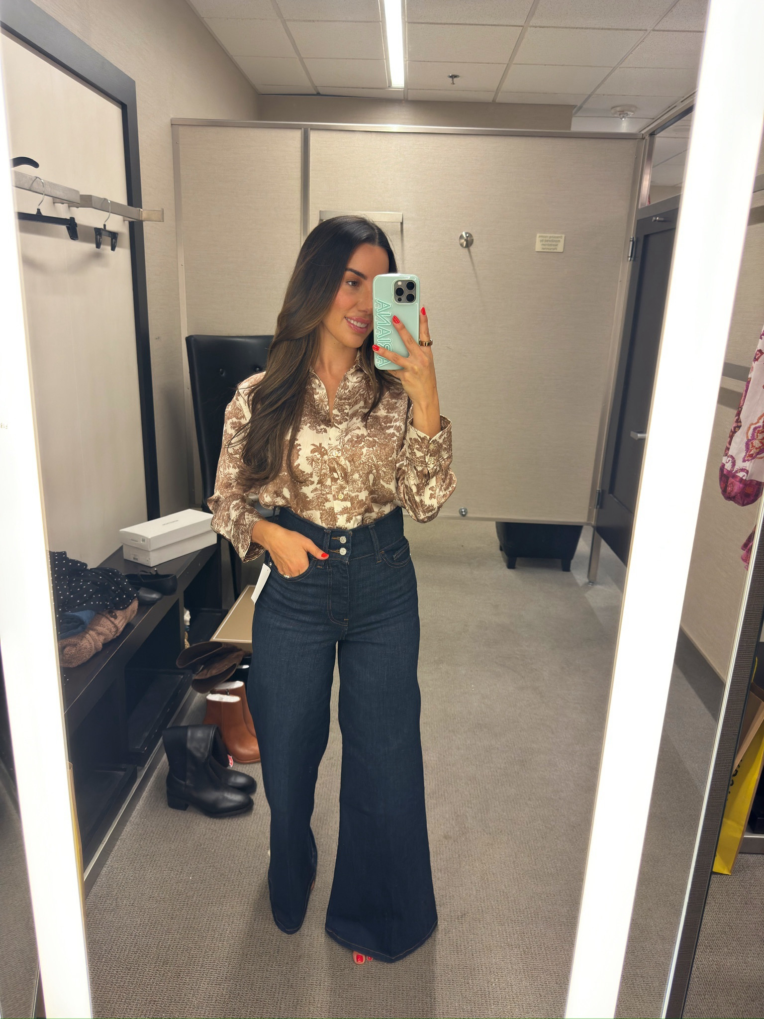 Nordstrom sale try on 🙌🏻🙌🏻

Wide leg jeans, patterned blouse, long sleeve shirt 

#LTKSaleAlert #LTKSeasonal #LTKStyleTip