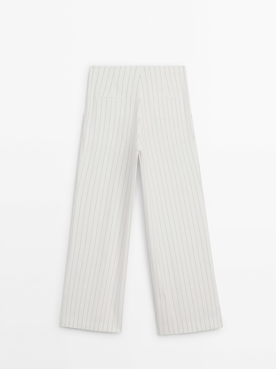 Suit trousers with contrast stripes | Massimo Dutti UK