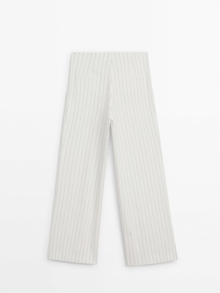 Suit trousers with contrast stripes | Massimo Dutti UK