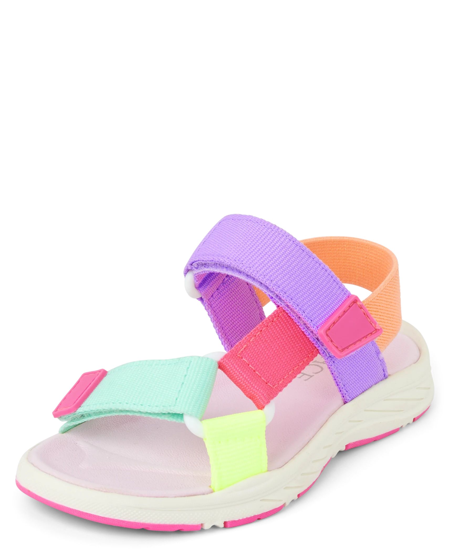Toddler Girls Colorblock Webbed Sandals | The Children's Place  - MULTI COLOR 1 | The Children's Place