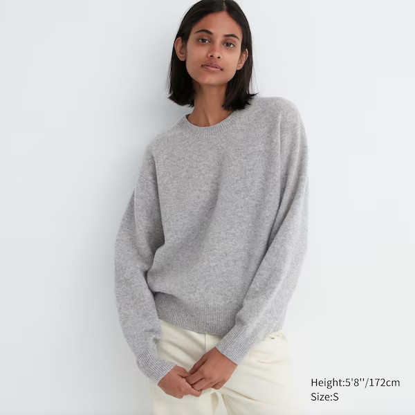 Premium Lambswool Crew Neck Long-Sleeve Sweater | UNIQLO (US)