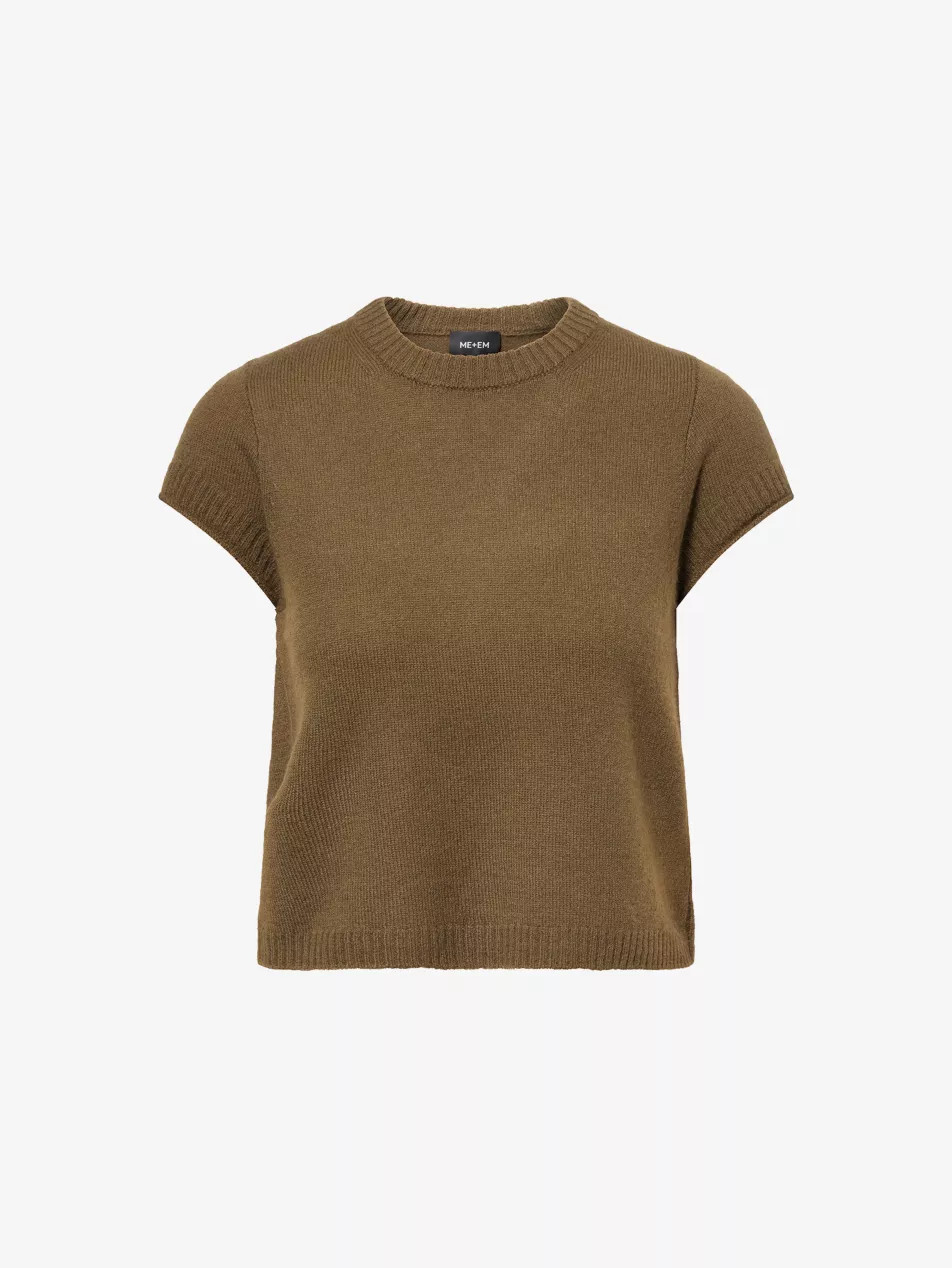 Baby Tee Shrunken Cashmere Knitted T-Shirt | Selfridges