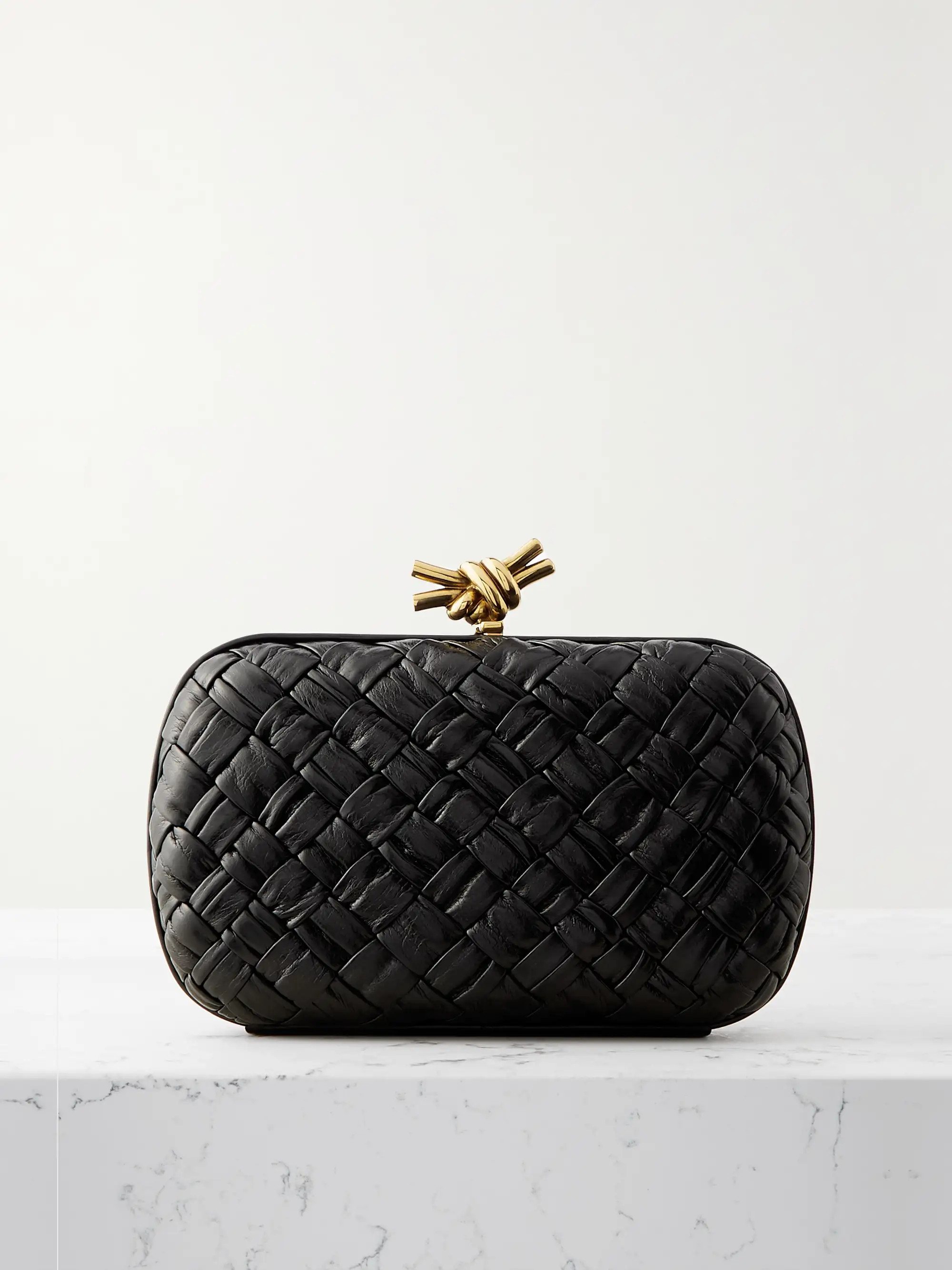 Knot intrecciato leather clutch | NET-A-PORTER (US)