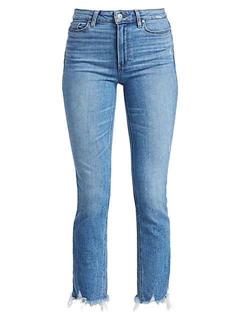 Paige Cindy High-Rise Distress Ankle Jeans | Saks Fifth Avenue