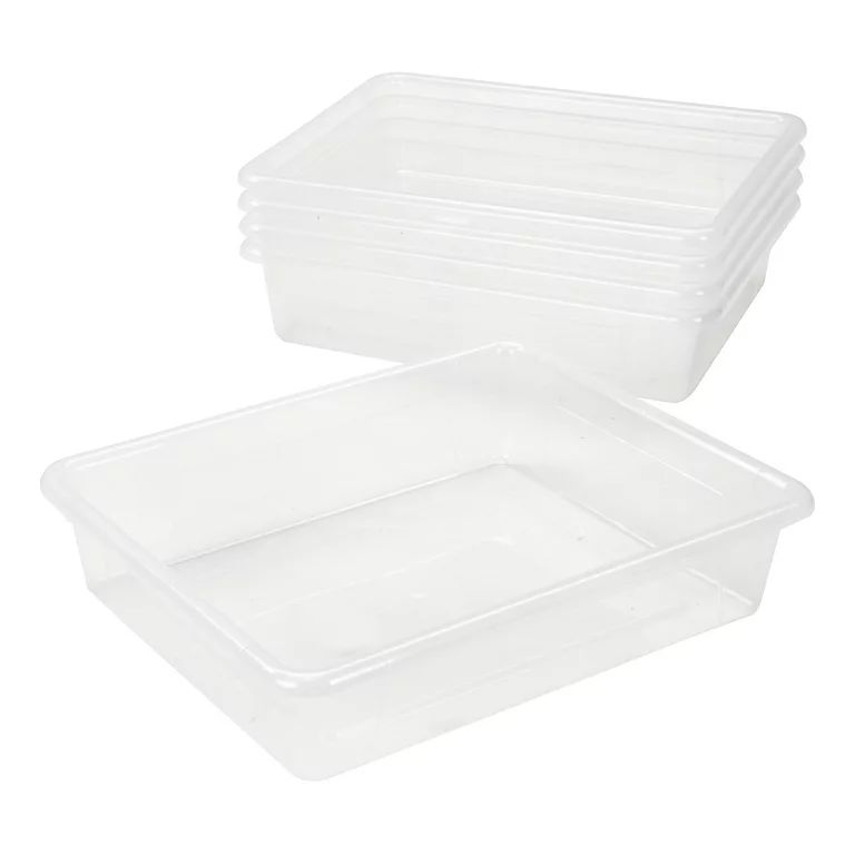 Storex Plastic Storage Tray, Letter-size Paper Sorter, Clear, 5-Pack | Walmart (US)