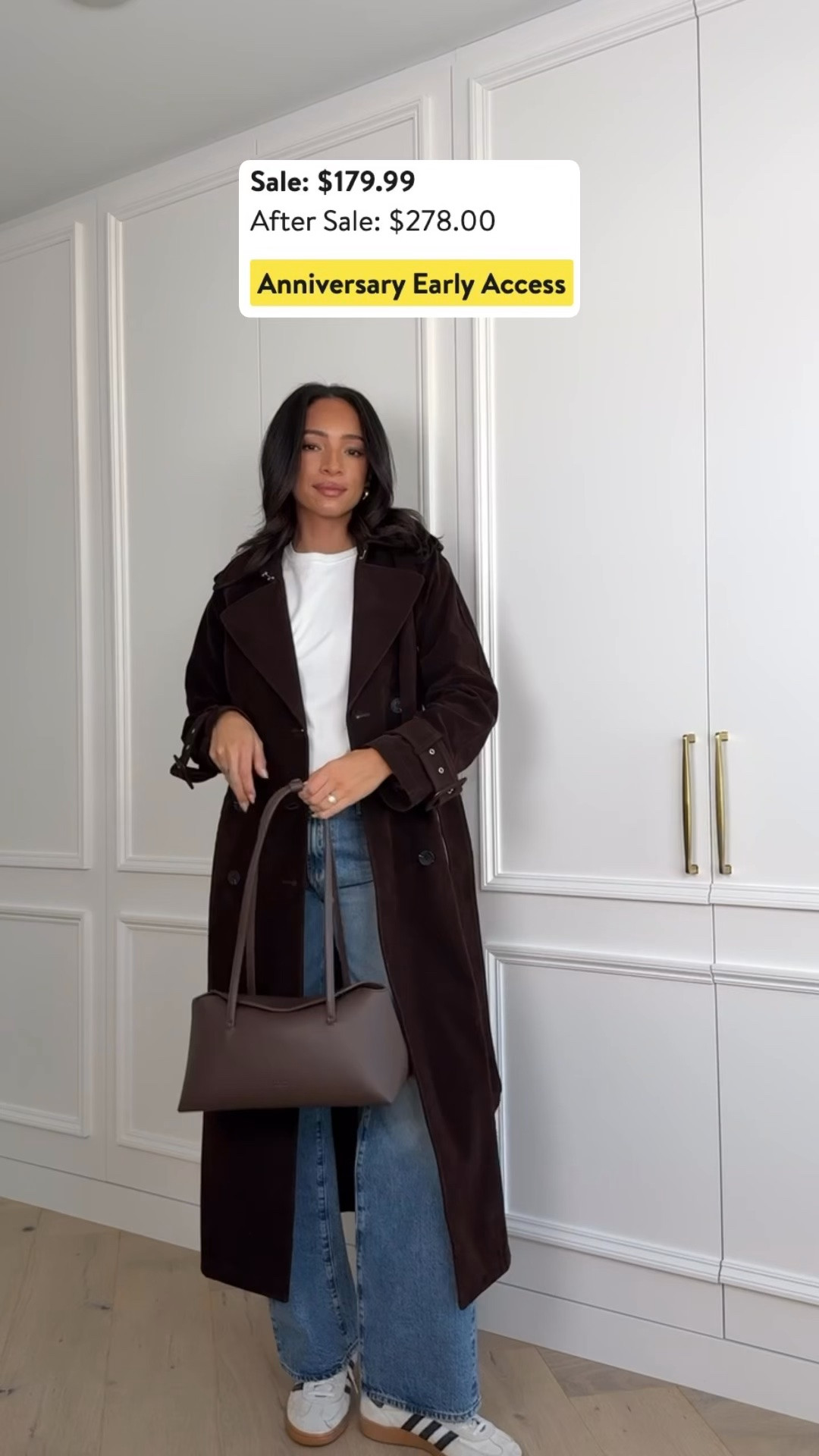 35% OFF!! This suede trench coat is the perfect shade of chocolate brown and the best layer for fall. It was one of my favorites from the Nordstrom Anniversary Sale last year and it is restocked!! It's under $200 and also comes in a deep maroon color. Wearing size S white tee, size small suede trench coat and size 26 jeans

nordstrom sale, nsale, fall outfit, fall fashion, winter outfit, winter fashion, suede coat, fall coat, winter coat, fall capsule wardrobe, closet essentials

#LTKSaleAlert #LTKSeasonal