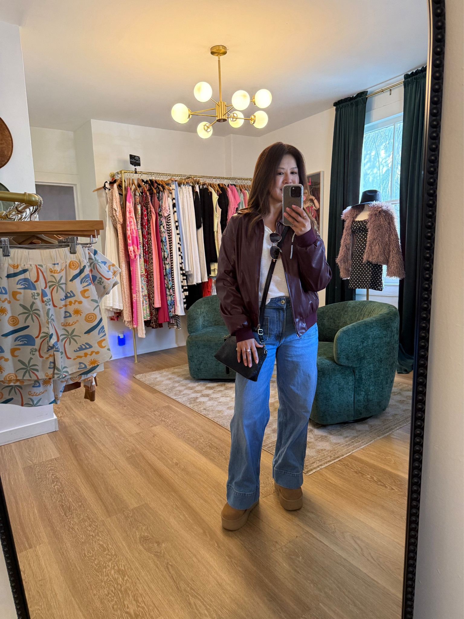 Winter jacket in burgundy paired with cozy uggs boots

#LTKootd #LTKTravel