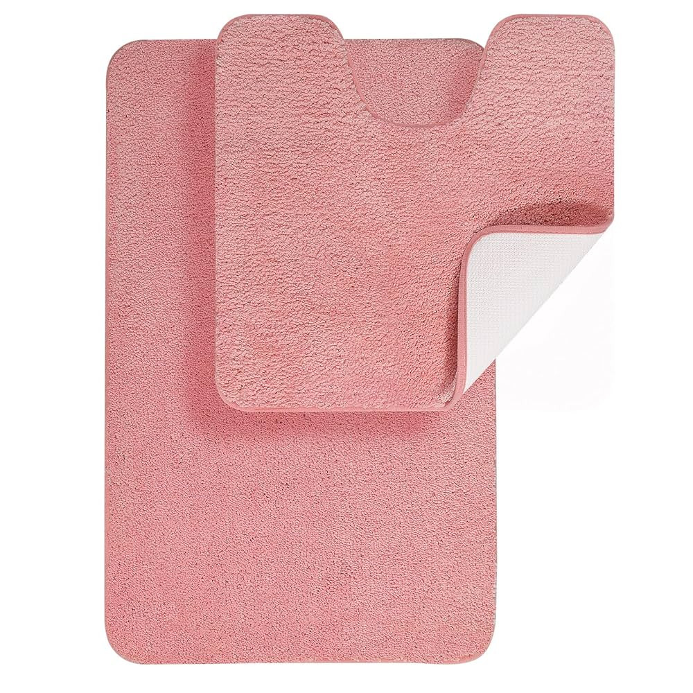 SOANNY Bath Mat Set 2-Piece Non-Slip & Washable, Luxury Thick Microfibre Bathroom Rug, 50 x 80 cm... | Amazon (DE)