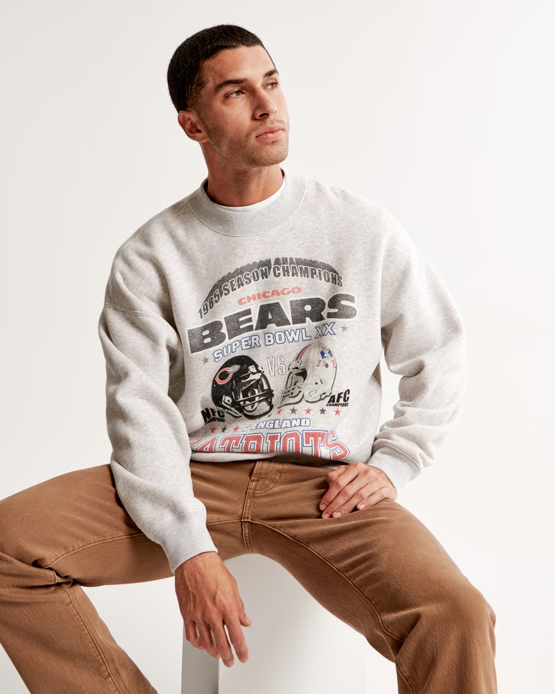 Vintage Super Bowl Graphic Crew Sweatshirt | Abercrombie & Fitch (US)