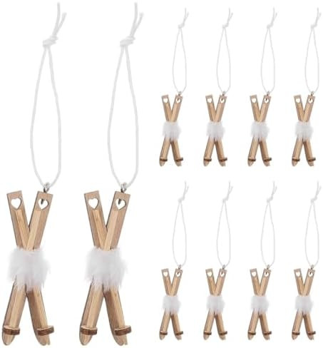 Hemoton 10 Pcs Christmas Sled Ornaments Ski Christmas Xmas Ornament Mini Hanging Ornament Tree Mi... | Amazon (US)