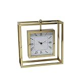 Sagebrook Home 13221 Metal Table Clock, Gold | Amazon (US)