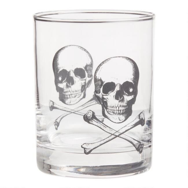 Halloween Skull Double Old Fashioned Glass | World Market
