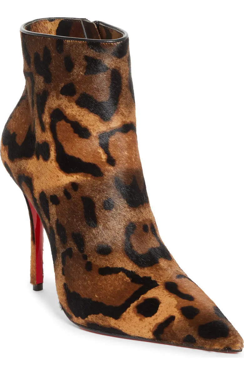 Christian Louboutin Miss Z Genuine Calf Hair Pointed Toe Bootie (Women) | Nordstrom | Nordstrom