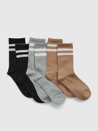 Kids 100% Organic Cotton Crew Socks (3-Pack) | Gap (US)