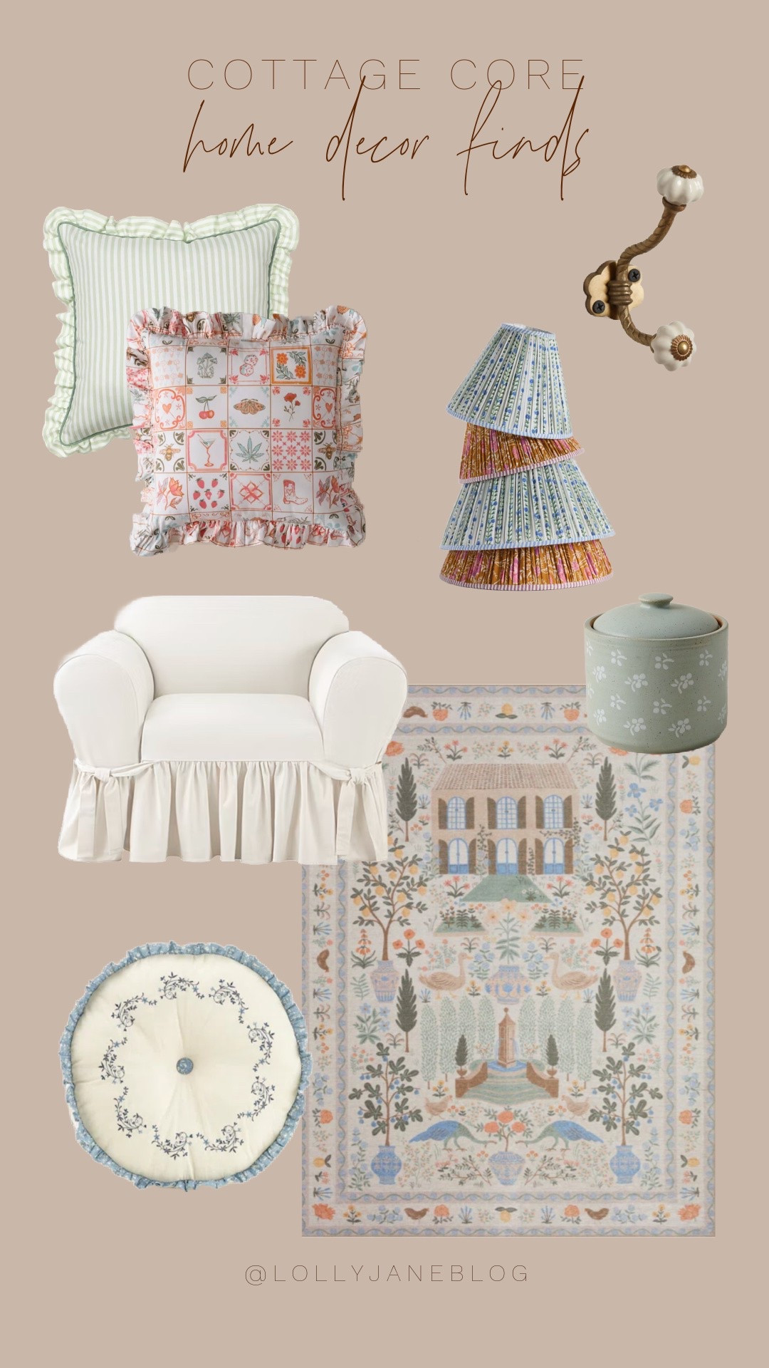 Cottage core home decor finds! 👏🏼💛

Just stumbled upon the dreamiest cottagecore home decor finds and I’m obsessed 🕊️✨ Think delicate ceramic plates with vintage prints, a mirror that looks like it belongs in a fairytale, and the most charming floral bookcase that makes every corner feel like a cozy garden escape. Add in a printed pitcher perfect for wildflower arrangements, a set of sweet floral planters, and throw pillows—one with butterflies, the other blooming with soft florals—that tie everything together in the coziest way. And don’t even get me started on the cottagecore throw blanket… it’s like wrapping yourself in a storybook. 🌸🪞🍃 #CottagecoreDream #HomeDecorHeaven #WhimsyAtHome

#LTKStyleTip #LTKHome #LTKSeasonal