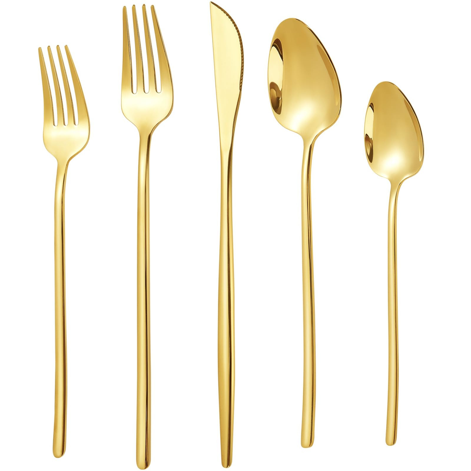30-Piece Silverware set for 6, Premium 18/10 Stainless Steel Flatware Cutlery Set, Luxury Eating ... | Amazon (US)