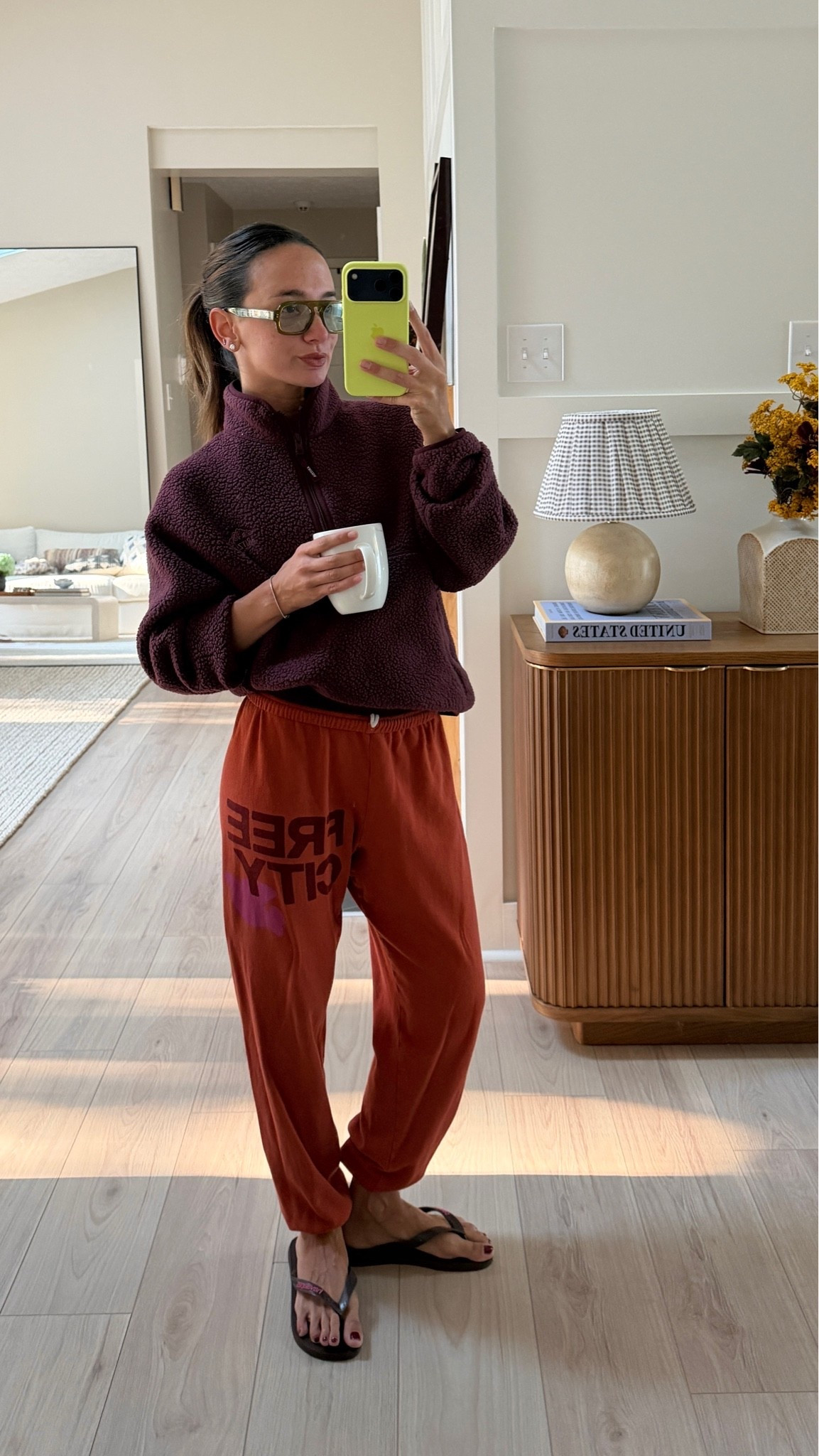 Small fleece and sweatpants!