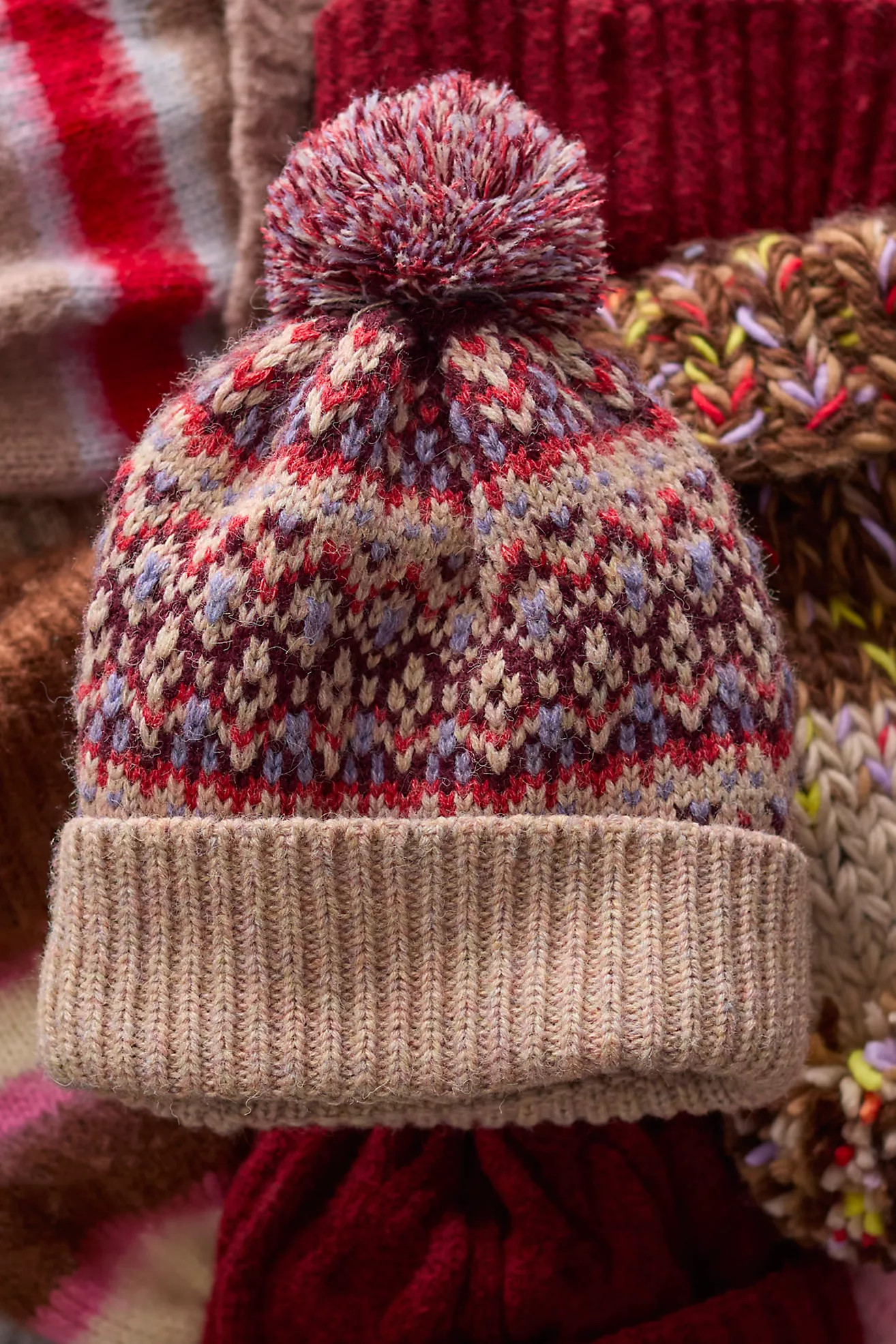 First Frost Fairisle Pom Pom Beanie | Free People (Global - UK&FR Excluded)