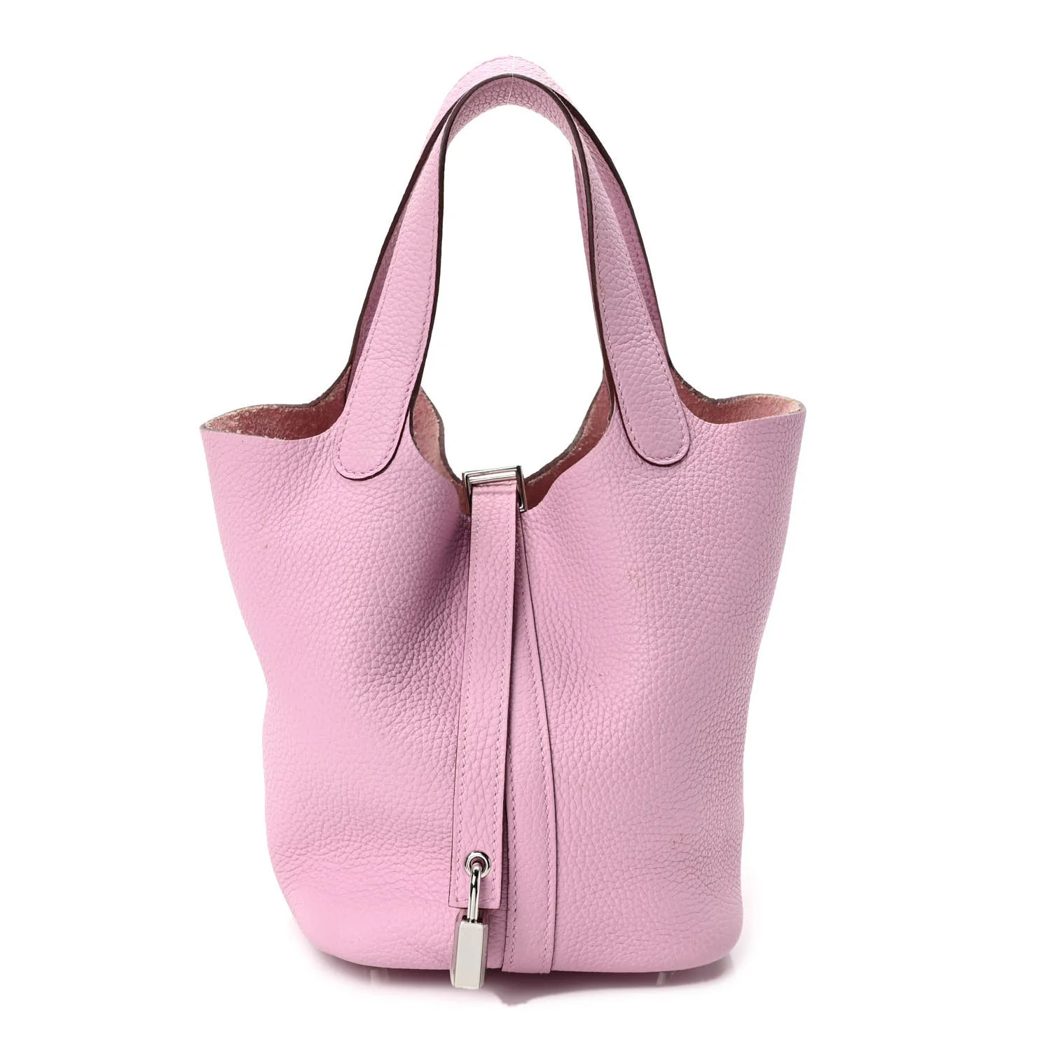 Taurillon Clemence Picotin Lock 18 PM Mauve Sylvestre | FASHIONPHILE (US)