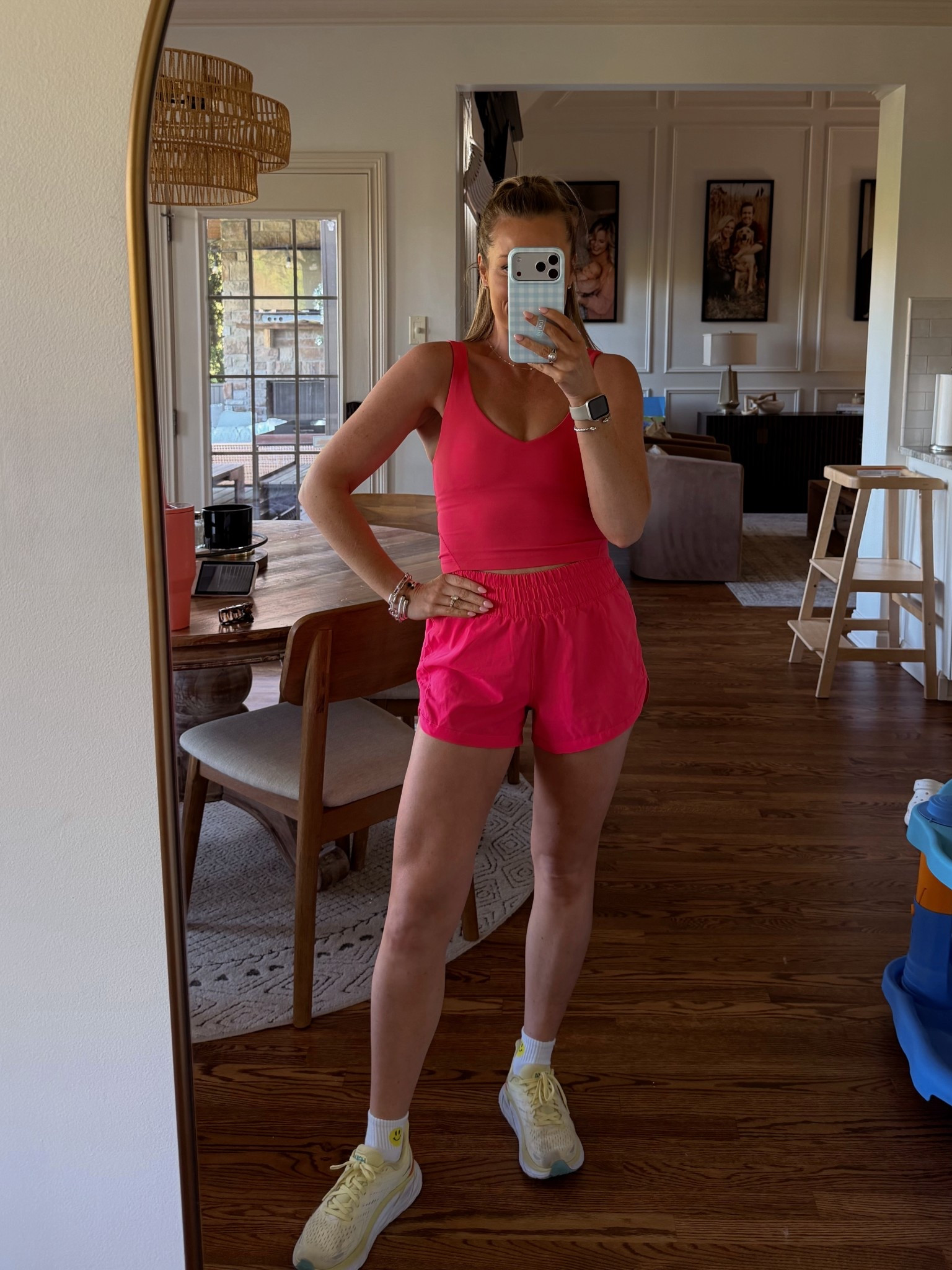 My mother-son kickball outfit!! We’re the “glow getters" 🙌🏼