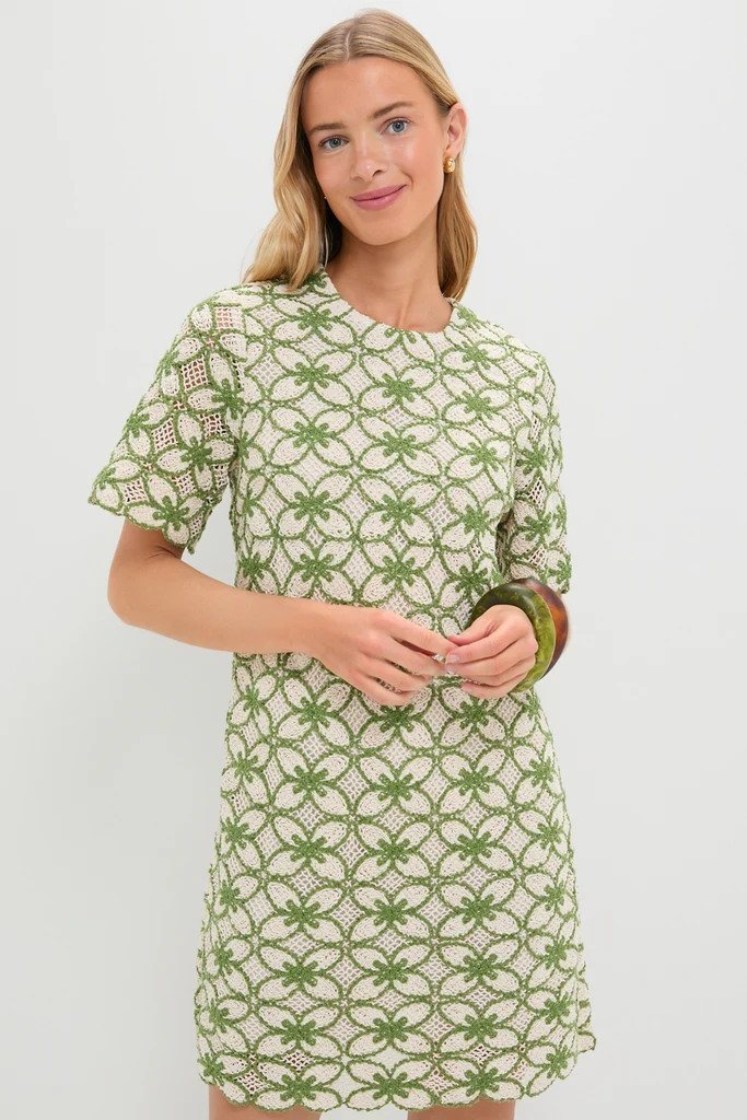Light Blue Crochet Belclaire Dress | Tuckernuck (US)
