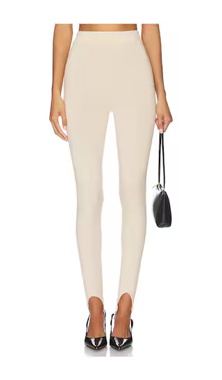 Knit Leggings in Beige | Revolve Clothing (Global)