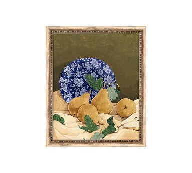 Pears with Blue Plate by Carleigh Courey | Pottery Barn (US)