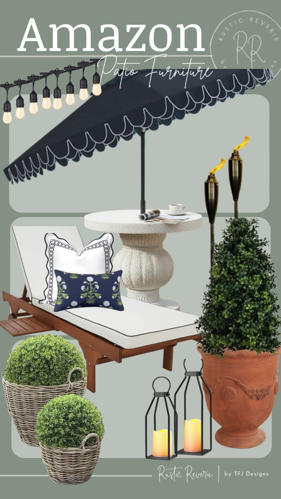 I’ve rounded up some gorgeous pieces to help you create a relaxing french cottage patio! 🖤 outdoor furniture entertaining porch patio backyard pool dining table terra cotta planter tiki torch umbrella stand table string lights basket amazon creator favorites prime shipping cozy cottagecore country curated high end look affordable 

#LTKHome #LTKSeasonal #LTKSaleAlert